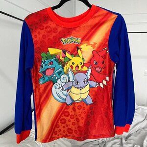 Pokemon Nintendo Authentic Colorful Fleece Shirt Top Adults XS Small Kids Boys